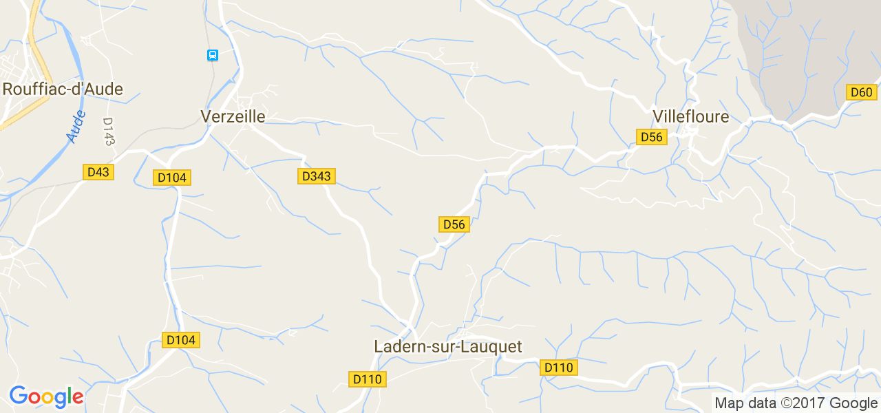 map de la ville de Ladern-sur-Lauquet