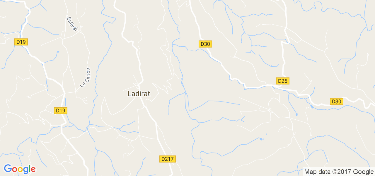 map de la ville de Ladirat