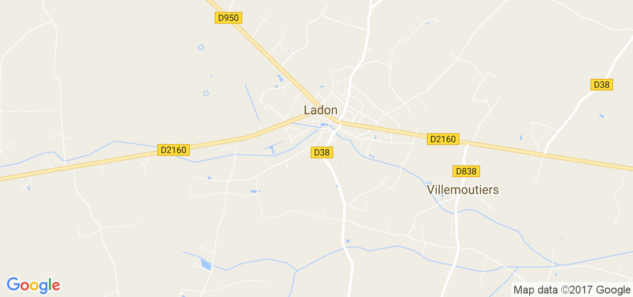 map de la ville de Ladon