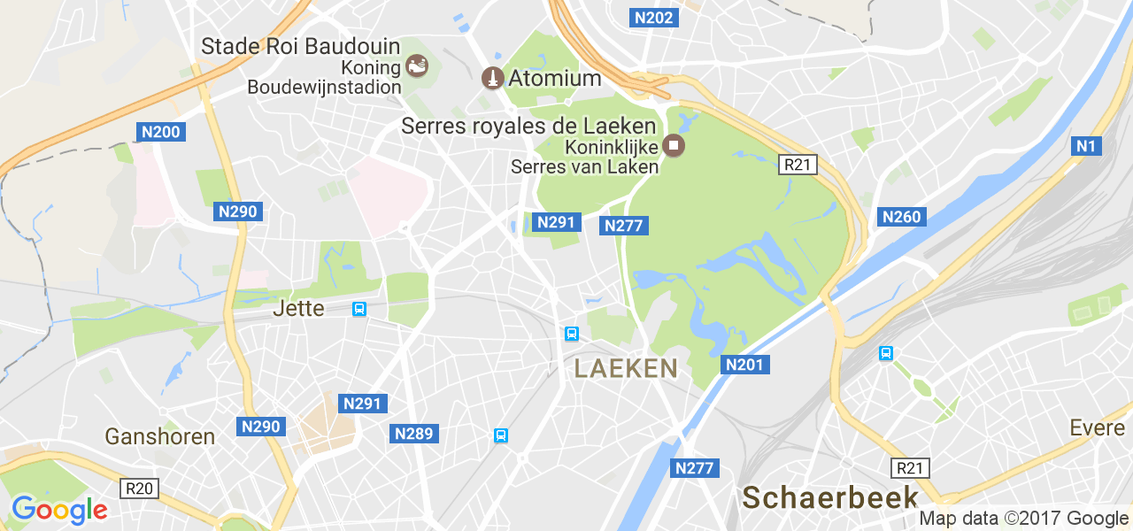 map de la ville de Laeken