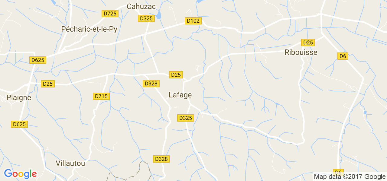 map de la ville de Lafage