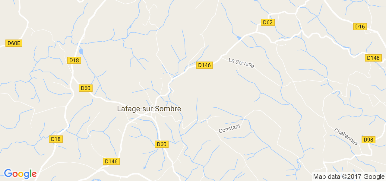 map de la ville de Lafage-sur-Sombre