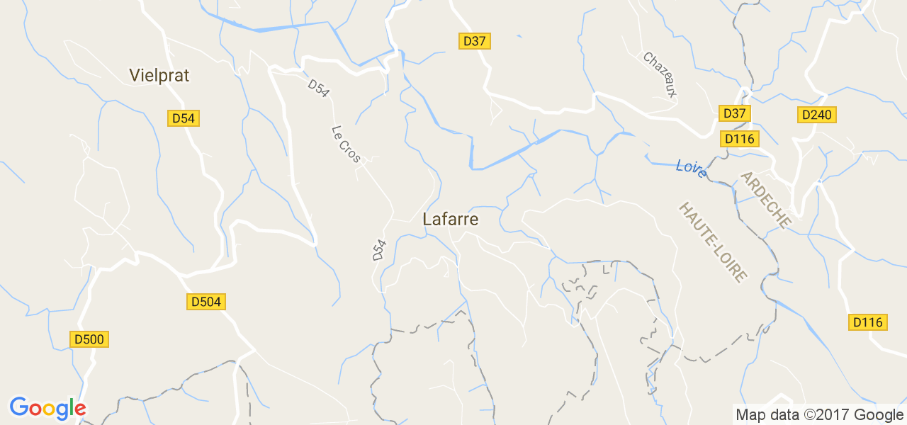 map de la ville de Lafarre