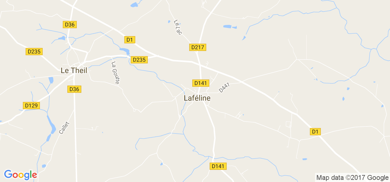 map de la ville de Laféline