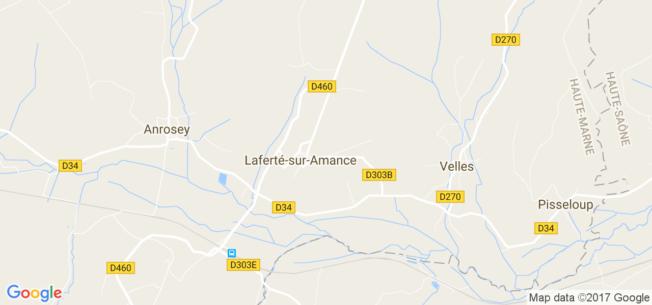 map de la ville de Laferté-sur-Amance