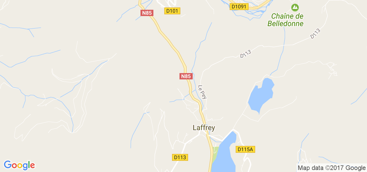 map de la ville de Laffrey