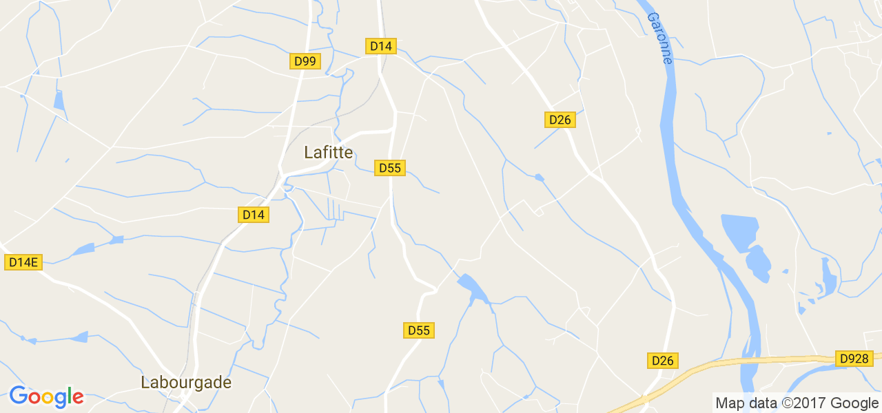 map de la ville de Lafitte