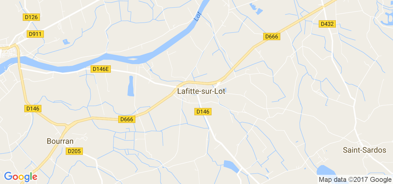 map de la ville de Lafitte-sur-Lot