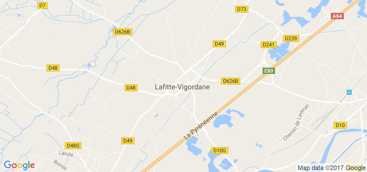 map de la ville de Lafitte-Vigordane