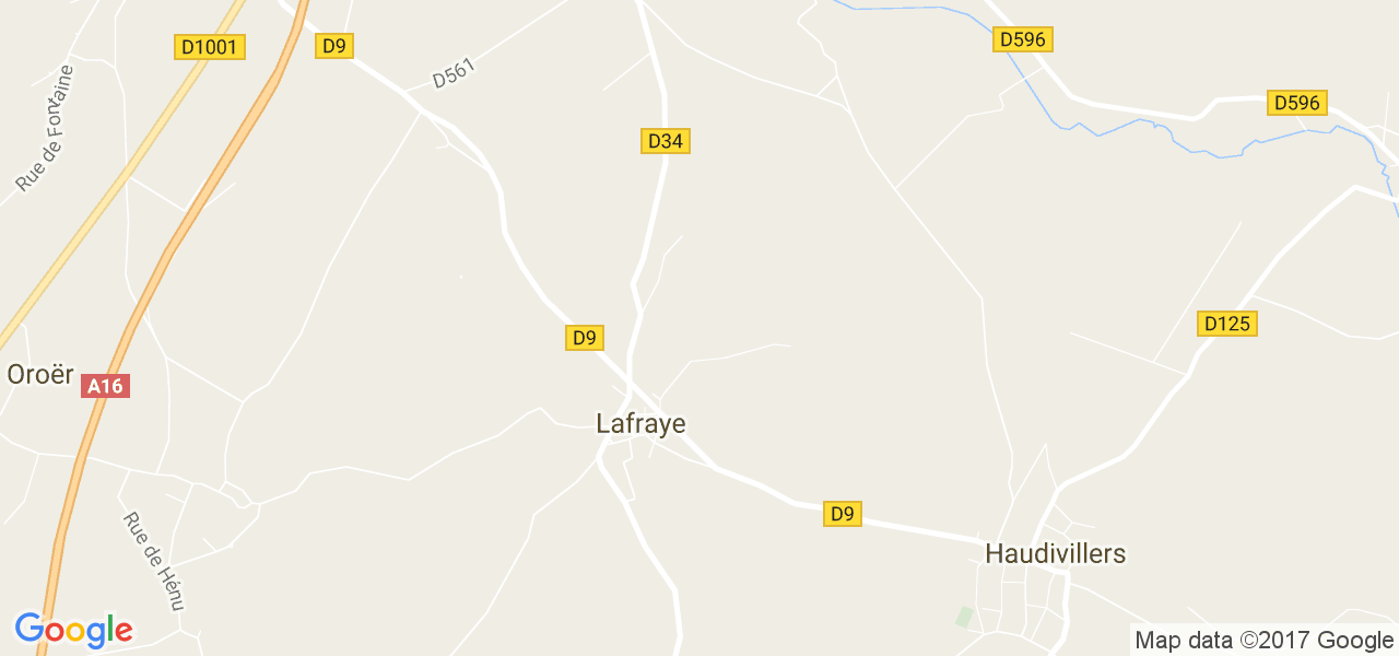 map de la ville de Lafraye