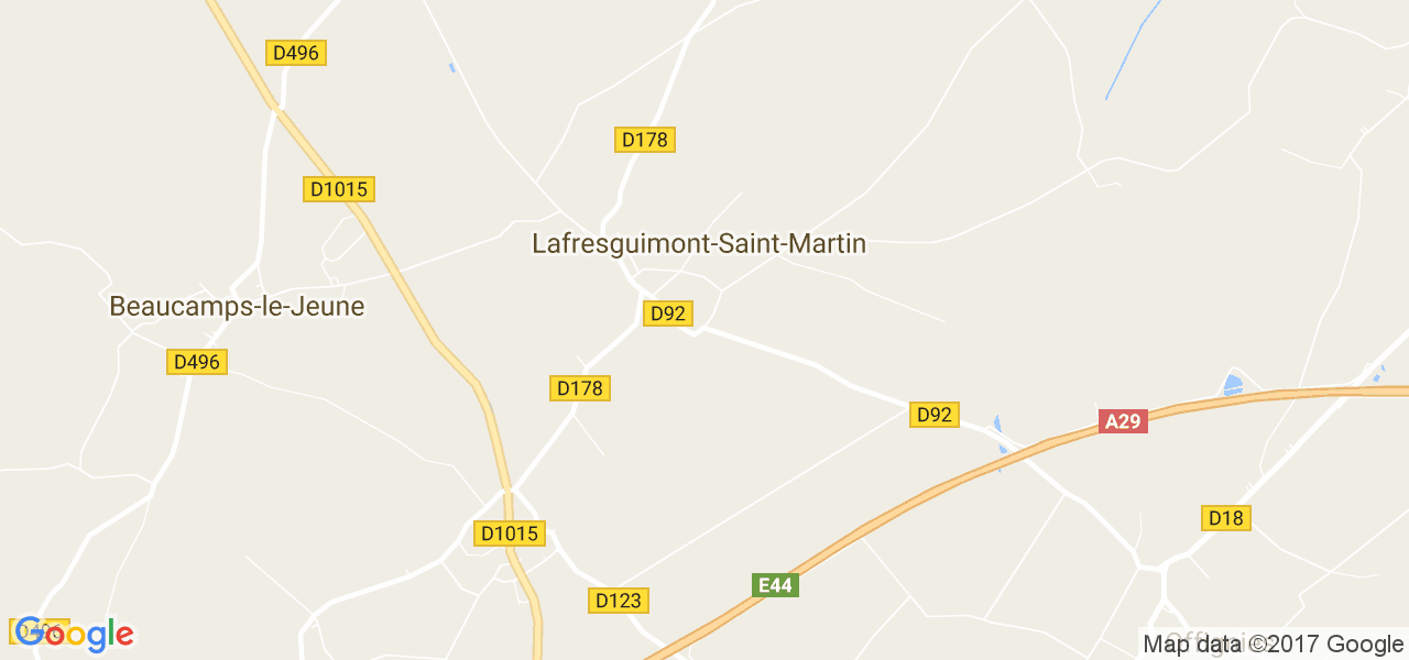 map de la ville de Lafresguimont-Saint-Martin