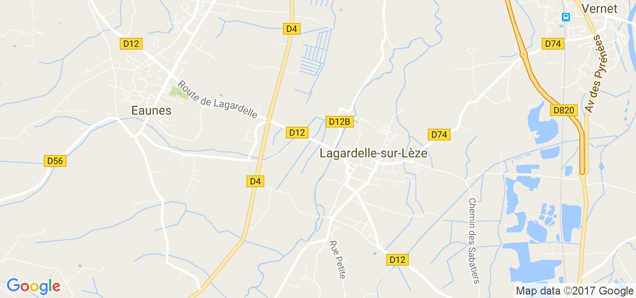 map de la ville de Lagardelle-sur-Lèze