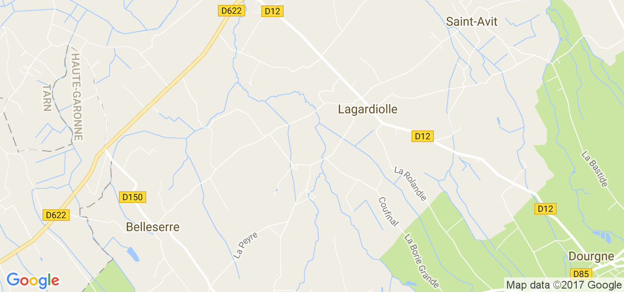 map de la ville de Lagardiolle