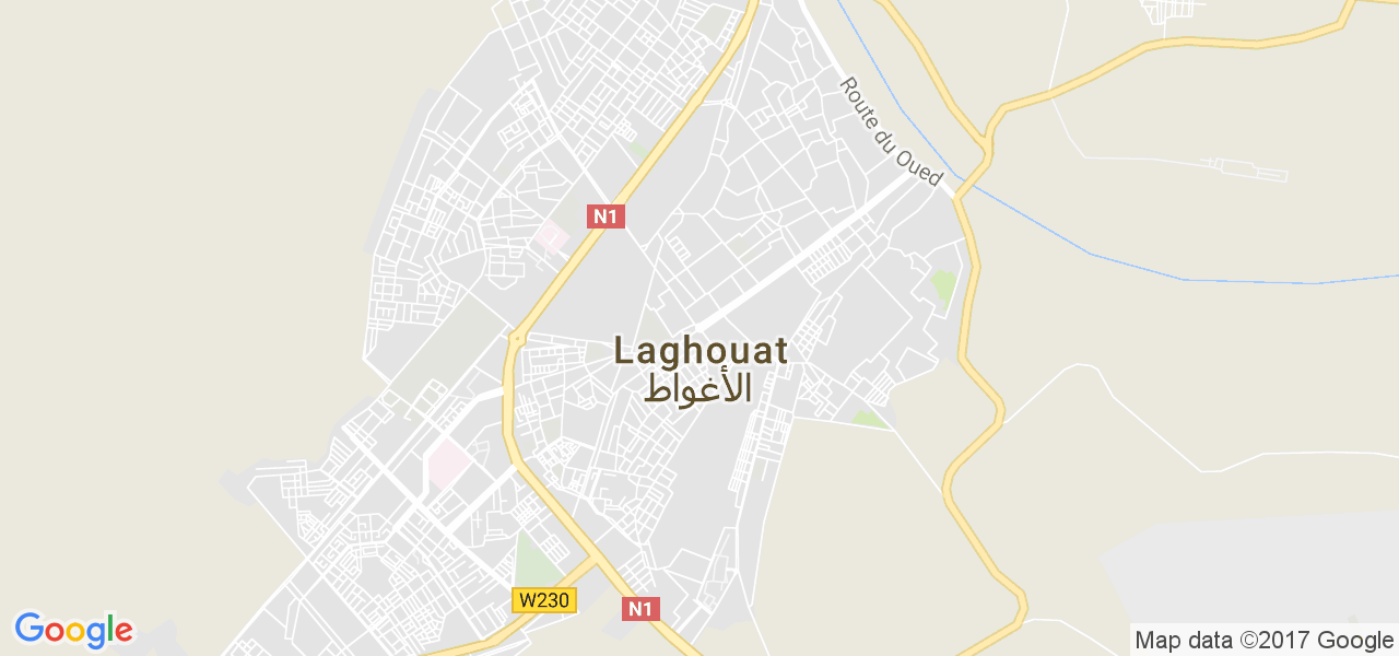 map de la ville de Laghouat