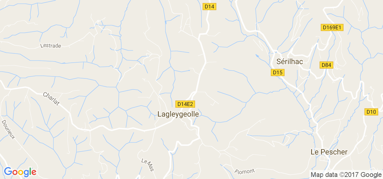 map de la ville de Lagleygeolle