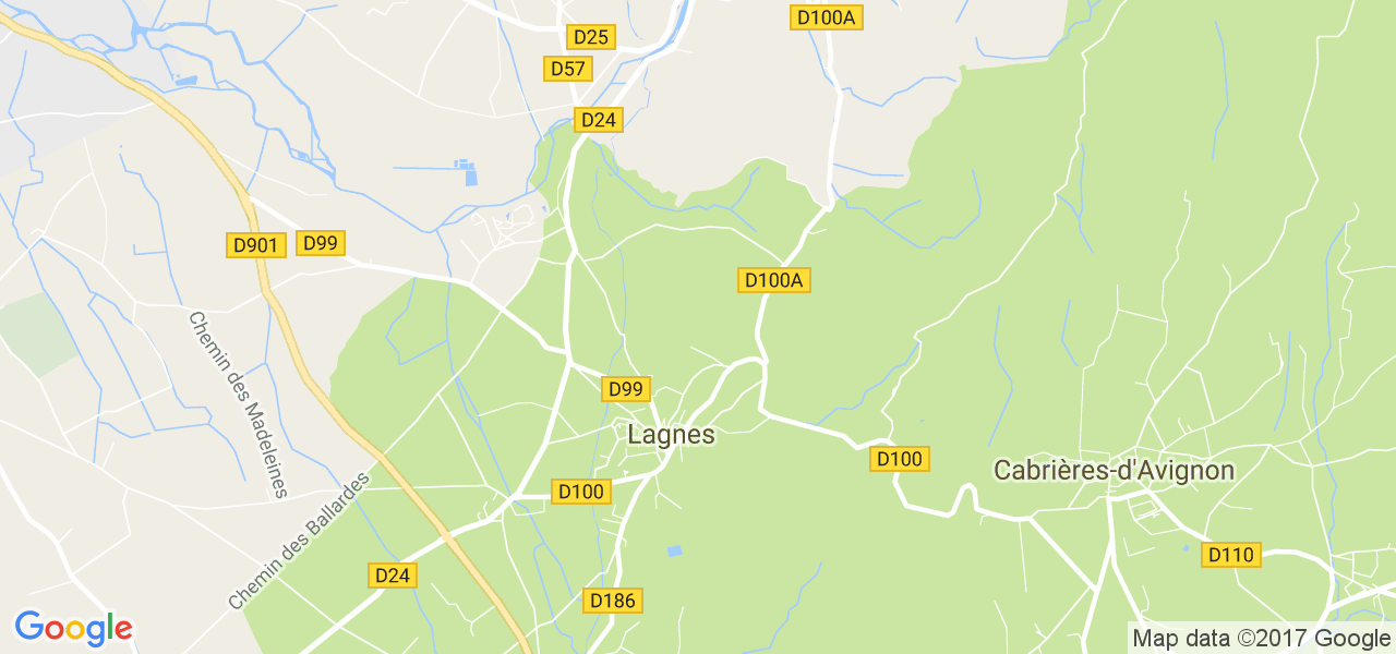 map de la ville de Lagnes