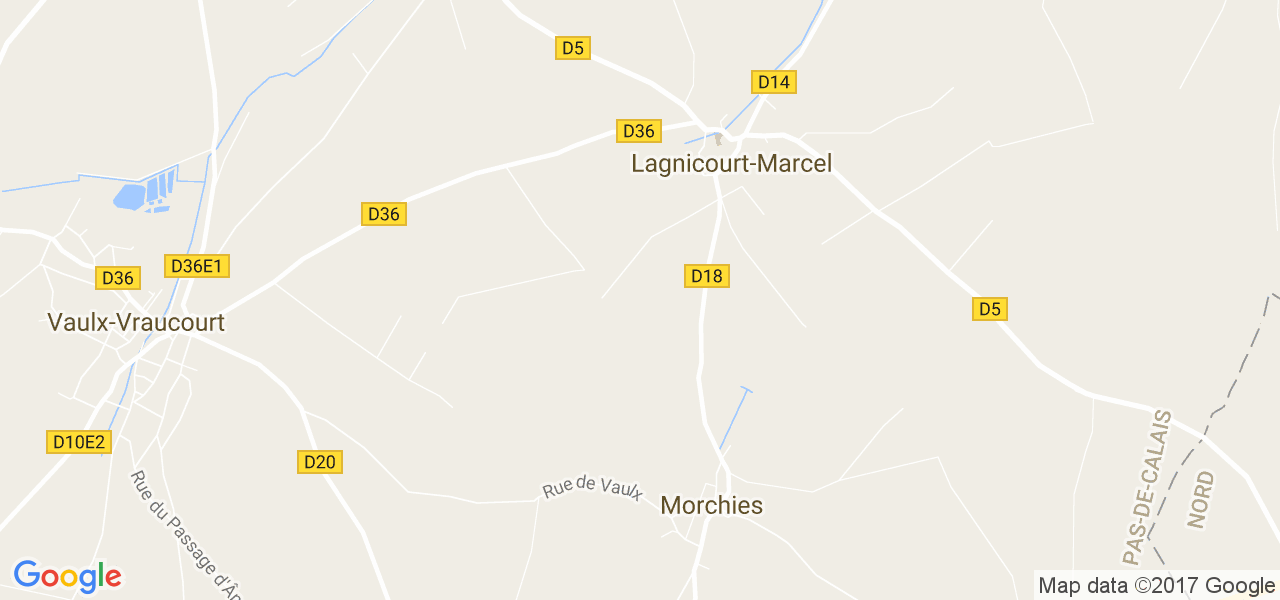 map de la ville de Lagnicourt-Marcel