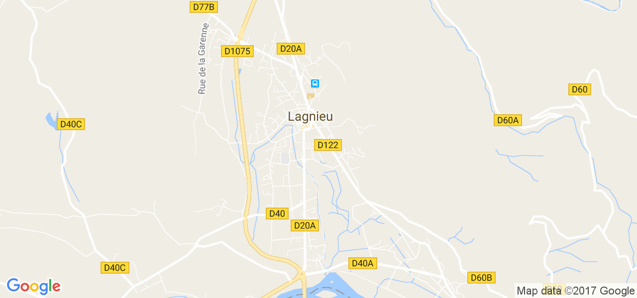 map de la ville de Lagnieu
