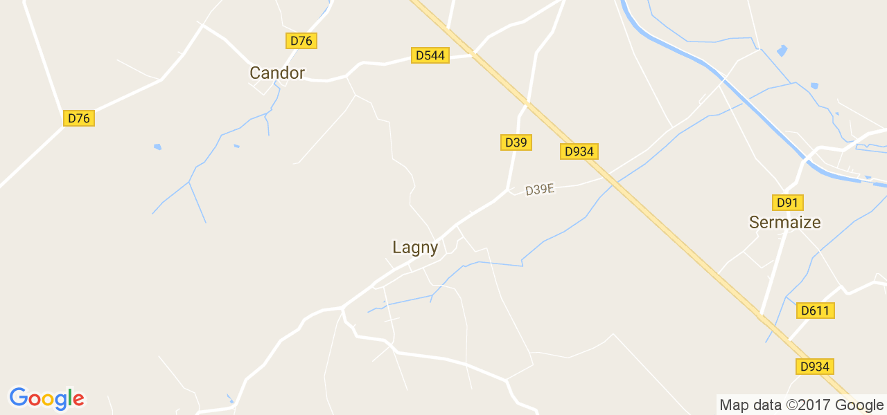 map de la ville de Lagny