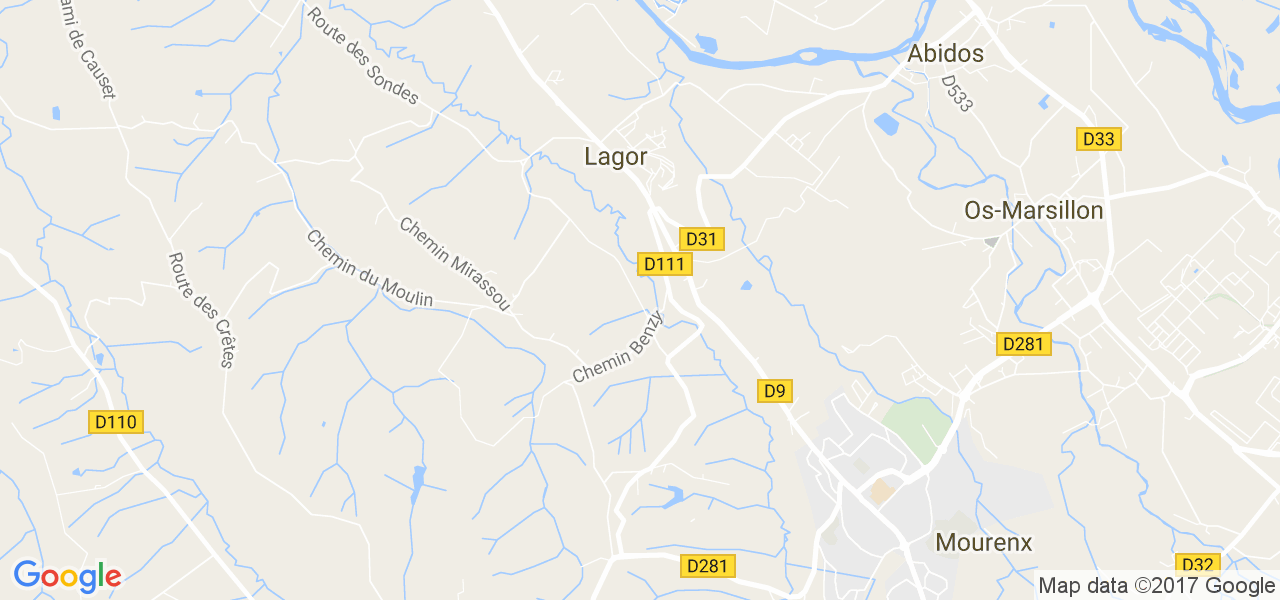 map de la ville de Lagor