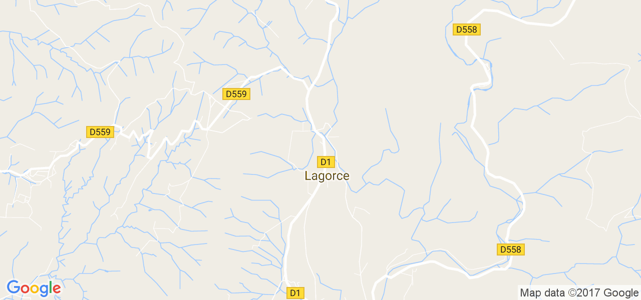 map de la ville de Lagorce