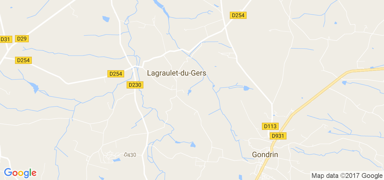 map de la ville de Lagraulet-du-Gers