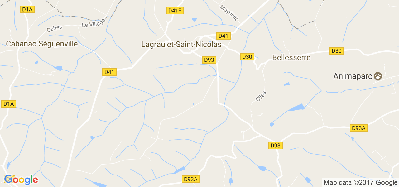 map de la ville de Lagraulet-Saint-Nicolas