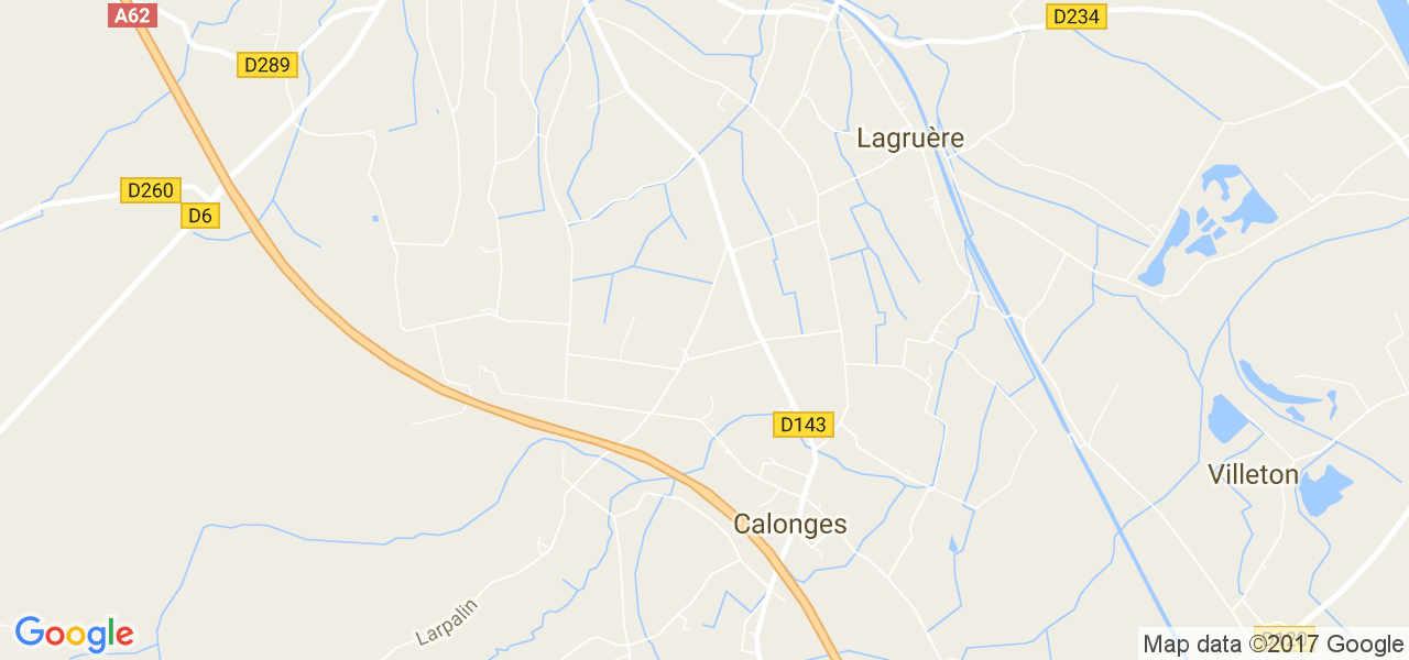 map de la ville de Lagruère