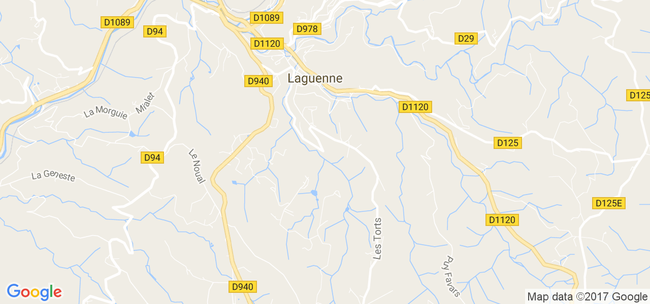 map de la ville de Laguenne