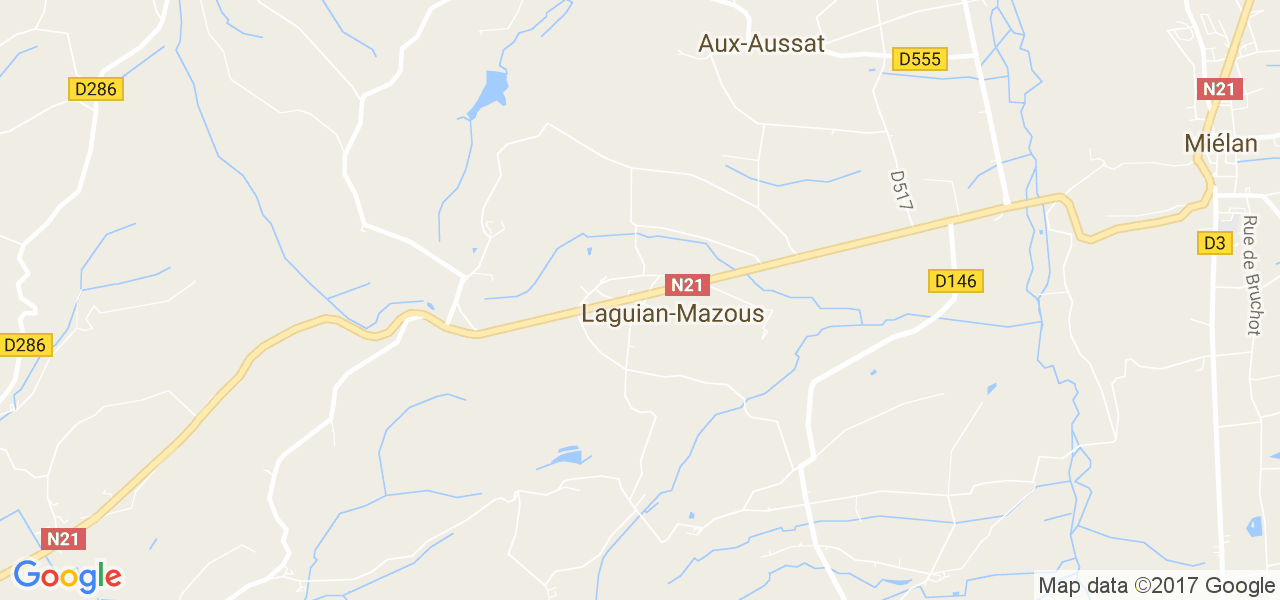 map de la ville de Laguian-Mazous