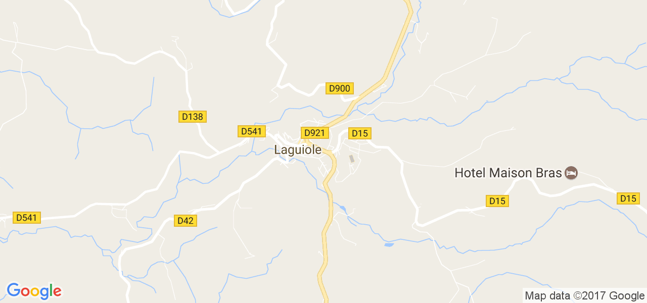 map de la ville de Laguiole