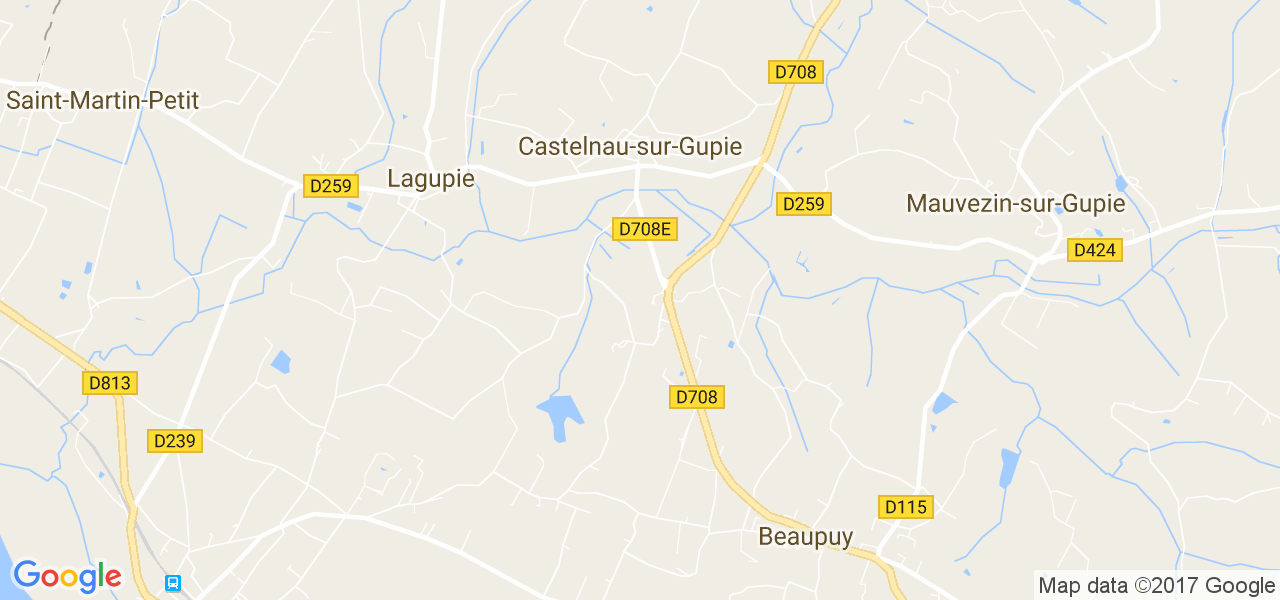 map de la ville de Lagupie