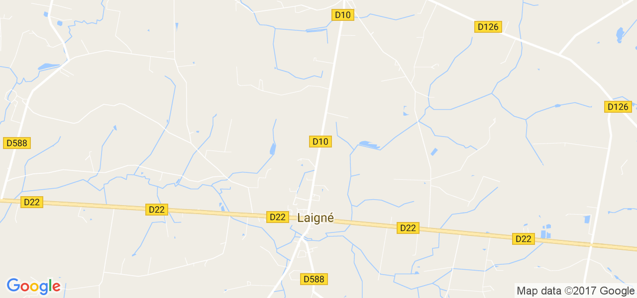 map de la ville de Laigné