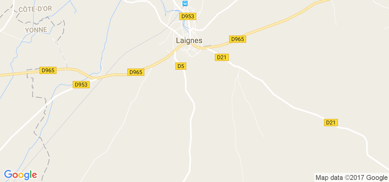 map de la ville de Laignes