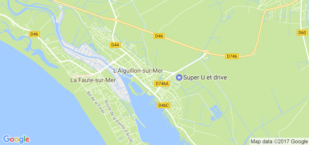 map de la ville de L'Aiguillon-sur-Mer
