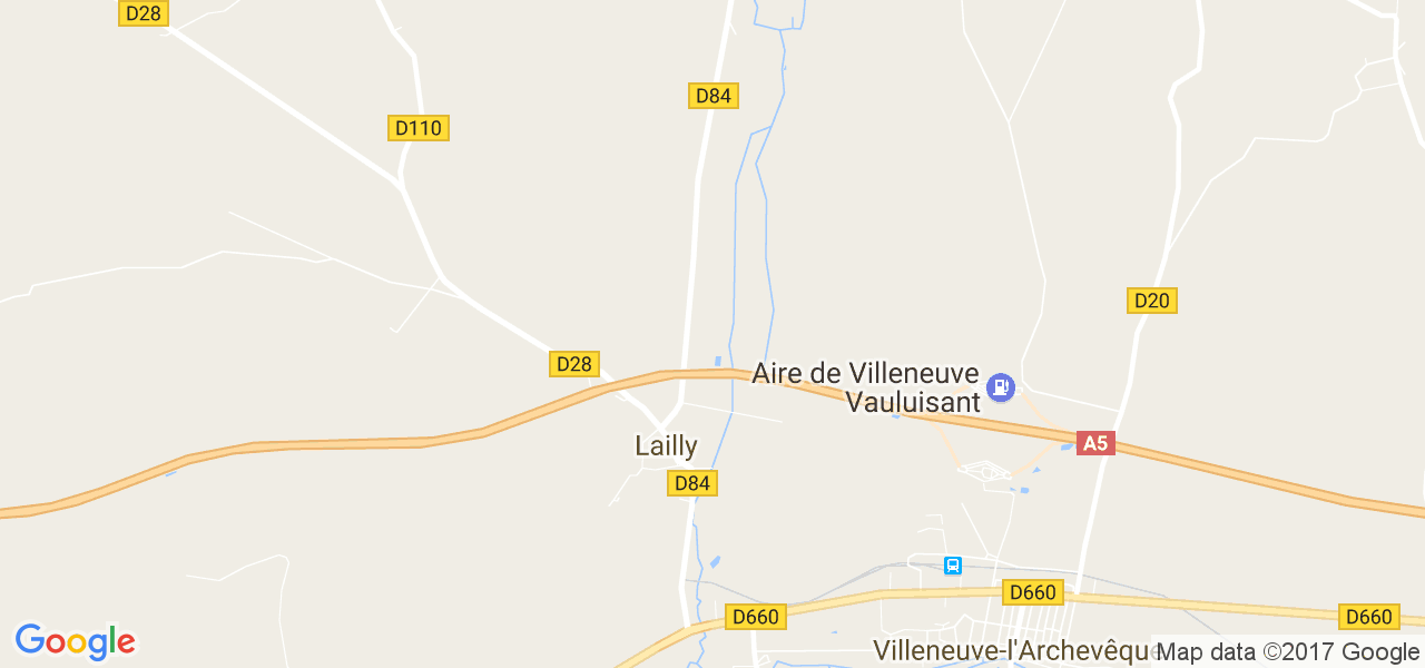 map de la ville de Lailly