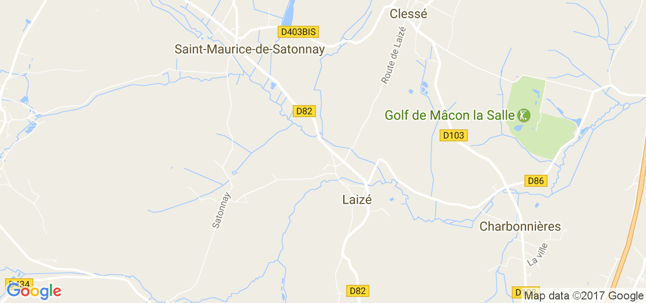 map de la ville de Laizé