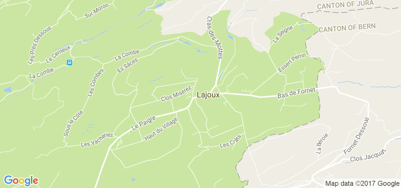 map de la ville de Lajoux