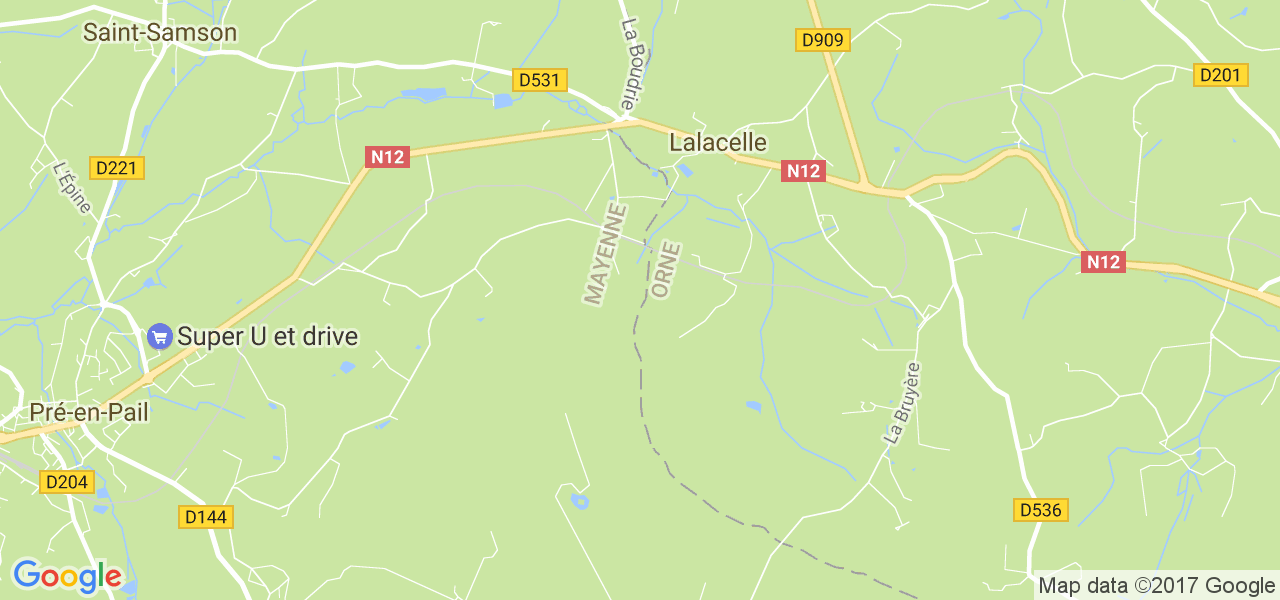 map de la ville de Lalacelle