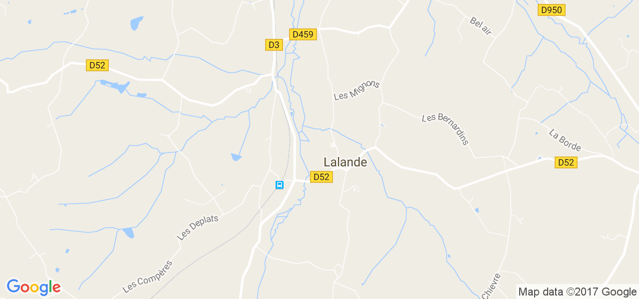 map de la ville de Lalande