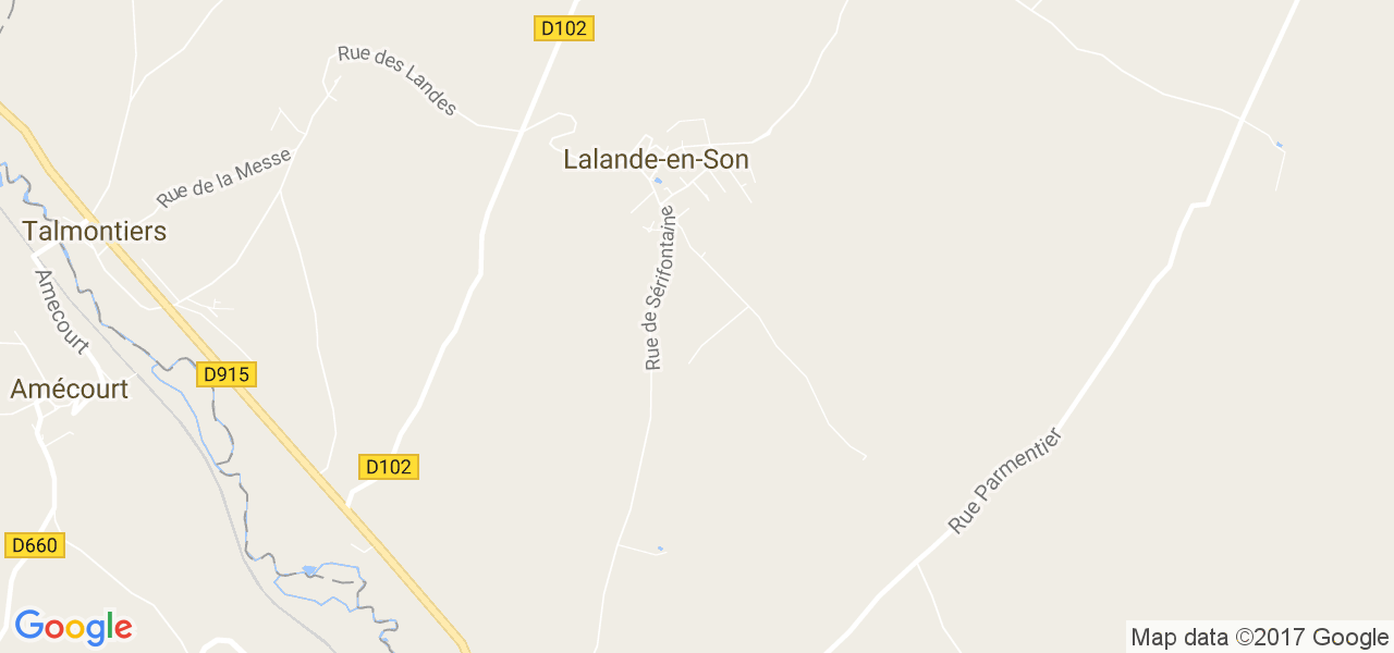 map de la ville de Lalande-en-Son