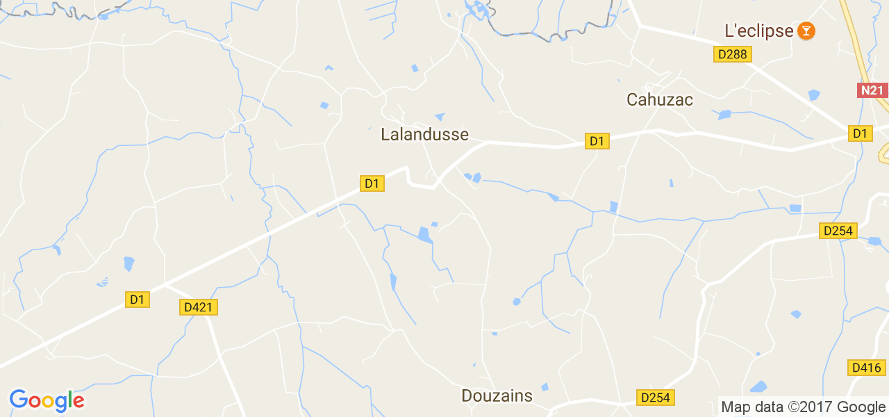 map de la ville de Lalandusse