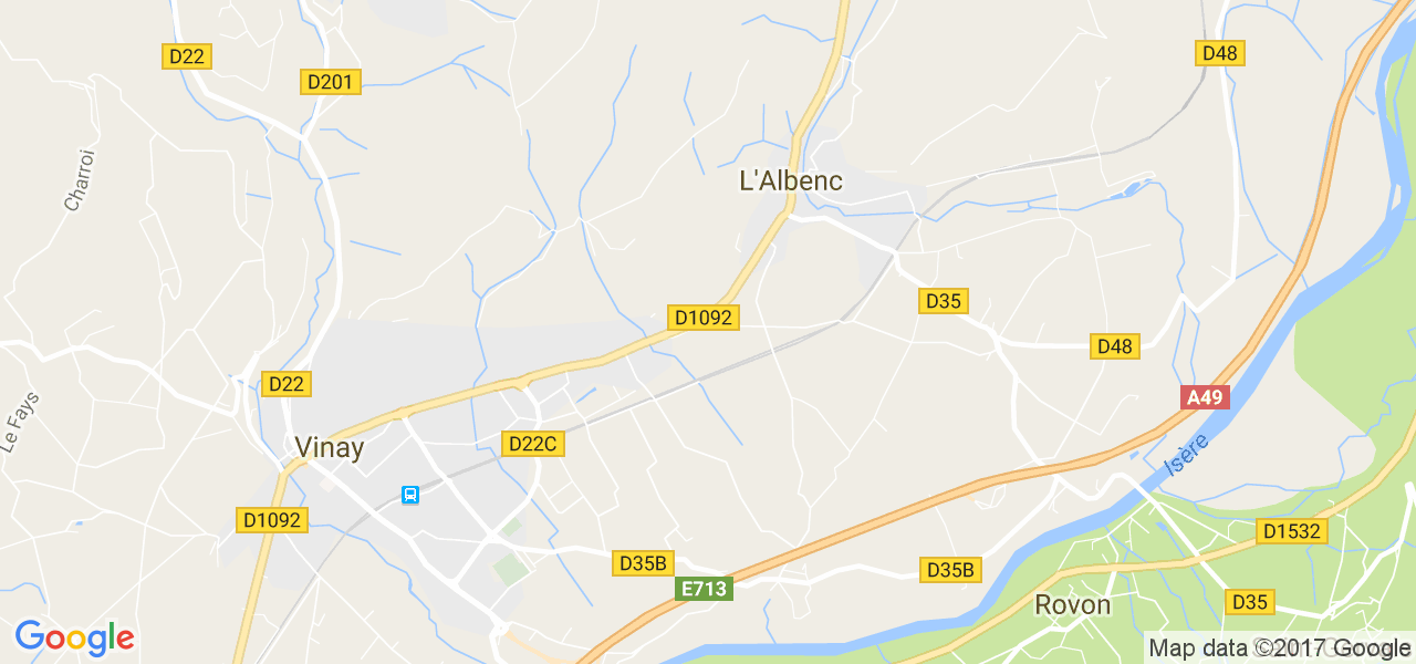 map de la ville de L'Albenc