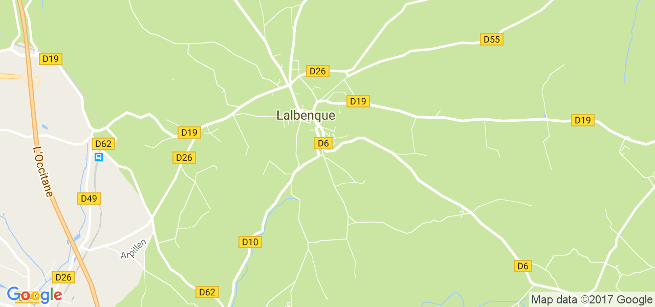 map de la ville de Lalbenque