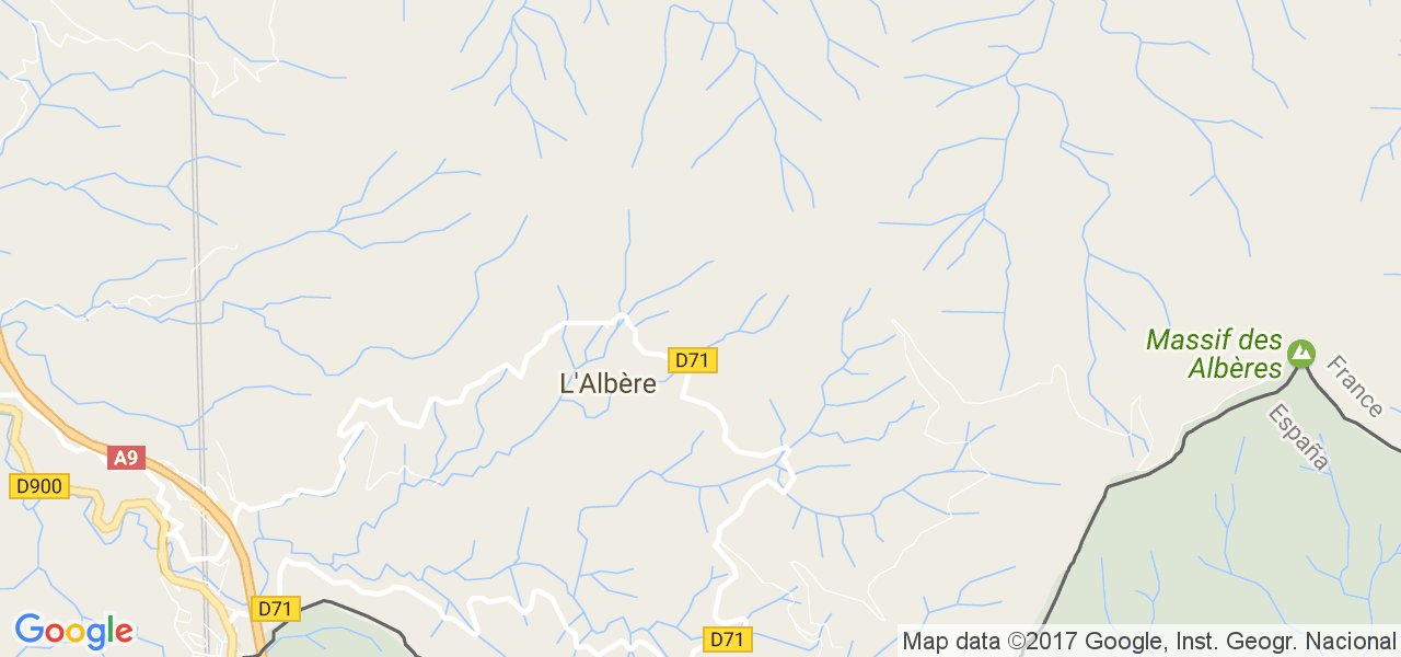 map de la ville de L'Albère