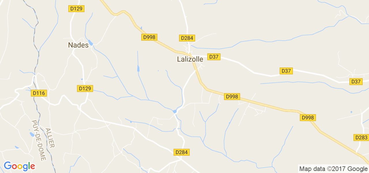 map de la ville de Lalizolle