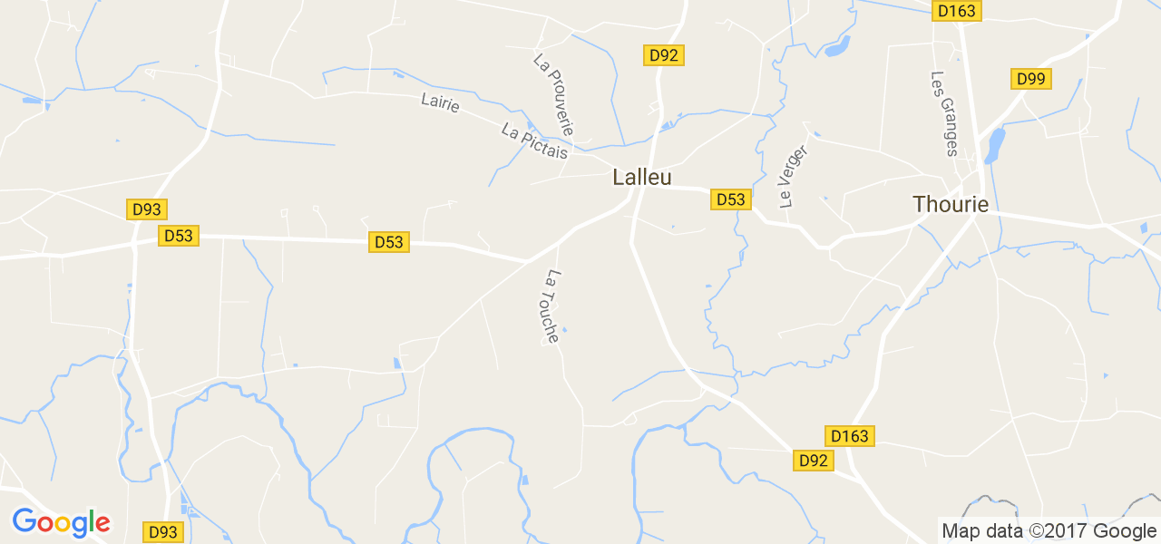 map de la ville de Lalleu