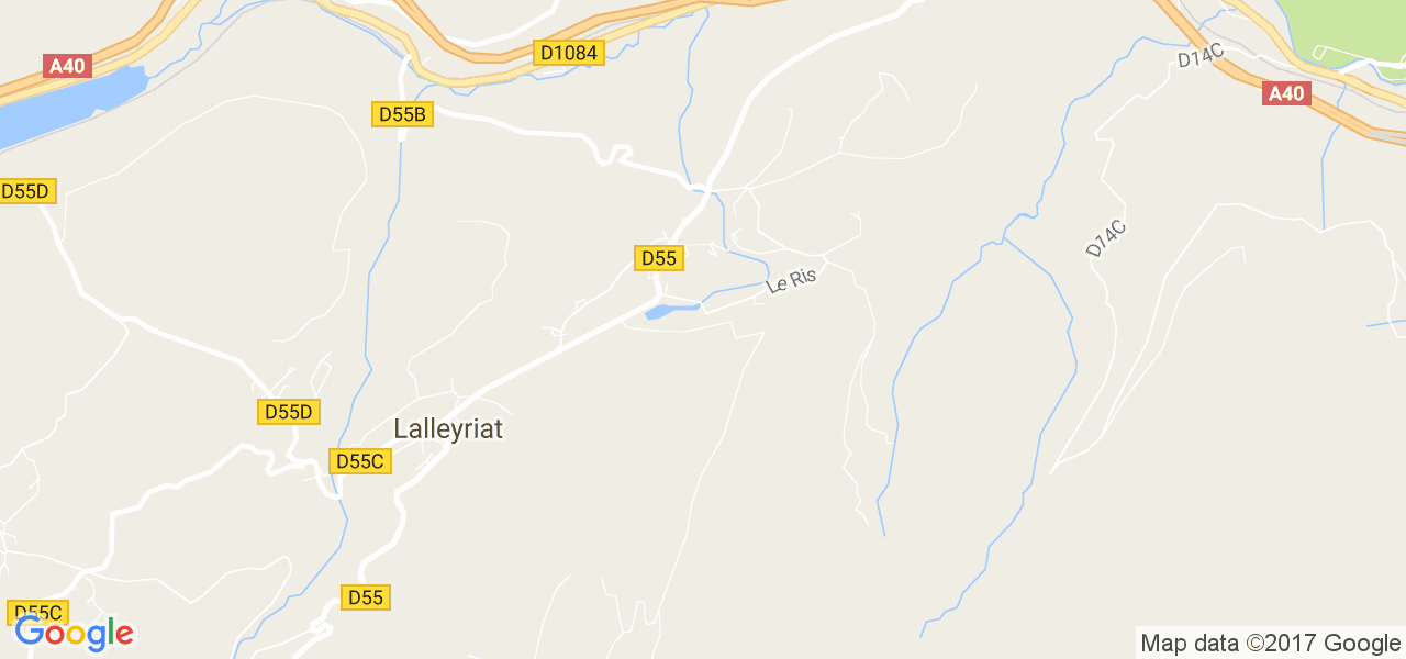 map de la ville de Lalleyriat