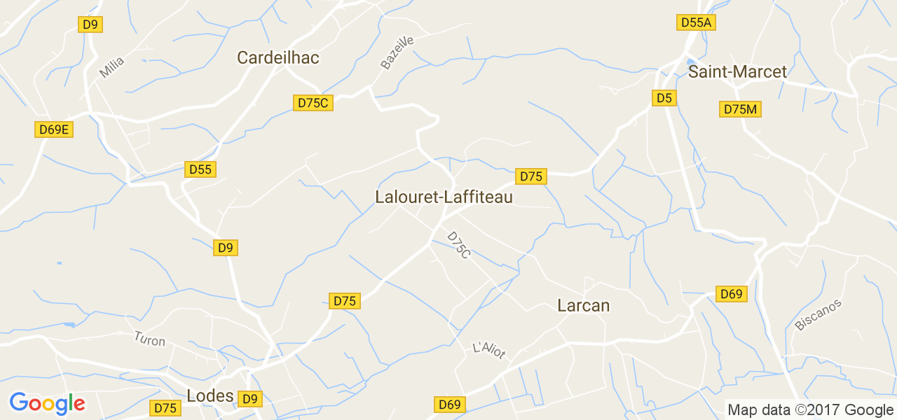 map de la ville de Lalouret-Laffiteau