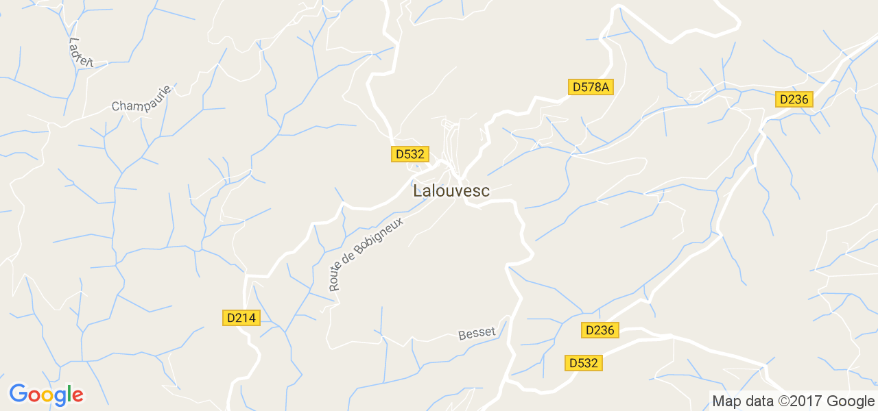 map de la ville de Lalouvesc